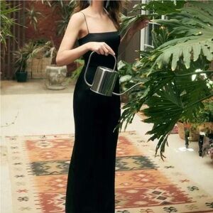 Reformation Frankie dress black silk